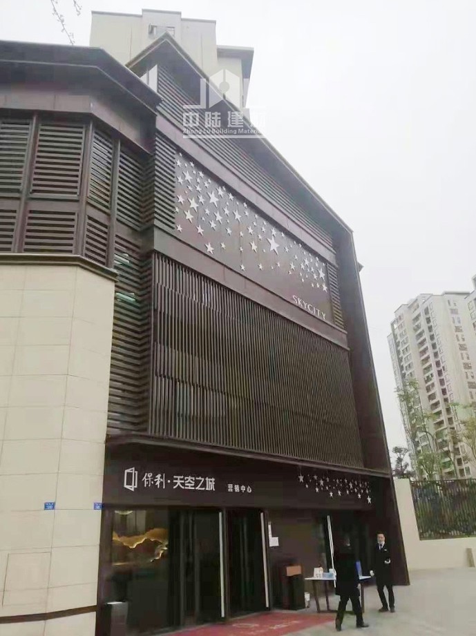 铝方通门头及弧形铝方通案例展示